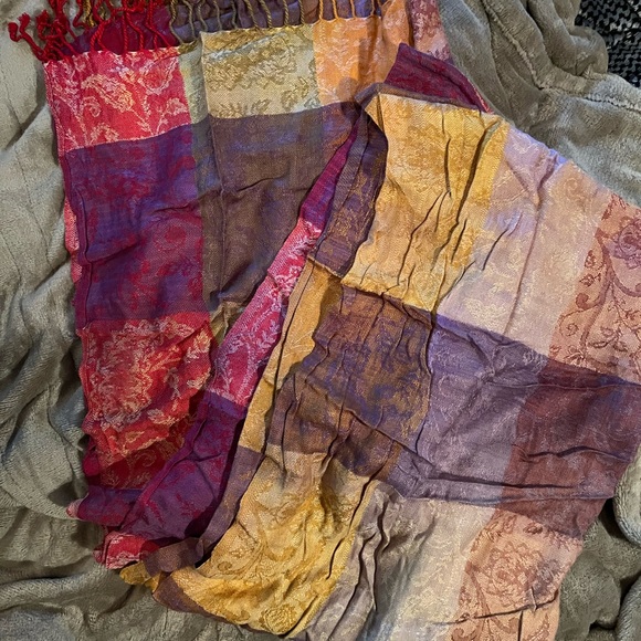 Colorful Patchwork Scarf - Picture 1 of 3